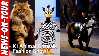 Animal Catwalk 4K ? KI-Fun Fashion-Show Paris ?? Berlin ?? Fashion Week Cats Minimax Hailuoai Udio