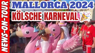 Mallorca 2024 Ballermann: Kölsche Woche(n) Rosenmontagsumzug  23.09.2024 Schinkenstrasse Karneval