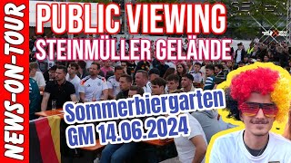 GER/SCO Fussball #EM2024 Deutsche Nationalhymne @Sommerbiergarten Gummersbach